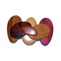 Barrette en bois precieux 'Gros Galets'