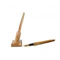 Fou Plum wood Fountain pen and its holder in Olive Tree Wood