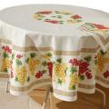 Round Tablecloth RAISIN 100% cotton 180 CM with 4 napkins