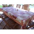 Provence Tablecloth 'Nimes' Rectangular Stain Proof Apricot 250 x 150 cm
