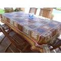 Nappe rectangulaire en Coton 100% Nimes Bleue 250 x 150 cm