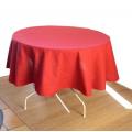 Plain Round Tablecloth Teflon Treated, stain proof 180 cm DARK RED