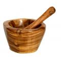 Peste and Mortar in Olive Tree Wood Unique Piece Hand Crafted