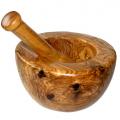 Large Peste and Mortar in Olive Tree Wood Unique Piece Hand Crafted