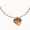 Heart Jewelry in Massive Olive tree wood varnished