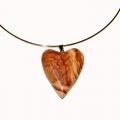 Heart Jewelry in Massive Olive tree wood varnished