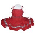 Red Provencal Dress Elisa 2 years old girl