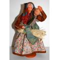 Santon of Provence Woman with a faggot 31 cm made of clay