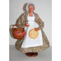 Santon of Provence Old Baker woman 31 cm made of clay SOLD