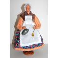 Santon of Provence all dressed Old Dairy Woman 31 cm made of clay
