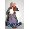 Santon of Provence all dressed linen maid 31 cm made of clay
