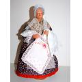 Santon of Provence all dressed Woman with a pillow 31 cm made of clay SOLD