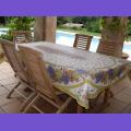 Rectangular Tablecloth 100% Cotton  ROSES - LAVANDES 250 x 160 cm