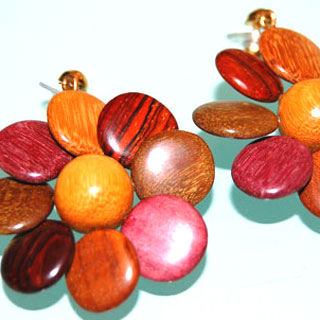 Ear rings in Precious Woods