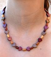  Pendentive in Amaranth wood and two ear rings