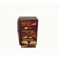 Coffret &agrave; Bijoux en Mosaique de bois pr&eacute;cieux