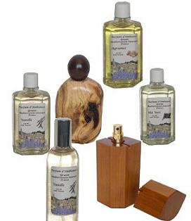 Vaporisateur &agrave; Parfum en Mosa&iuml;que de Bois Pr&eacute;cieux : Eb&egrave;ne, Olivier, Amarante...