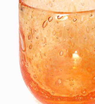 Glasses with bubles inside